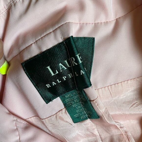Lauren Ralph Lauren Pink Trench Jacket Women’s Small Button Down - Picture 7 of 13
